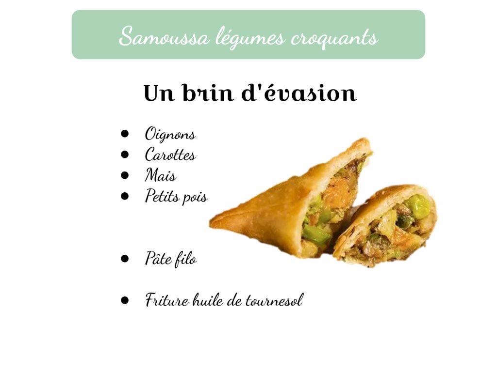 cocktail dînatoire, Mini-fours chaud, samoussa légumes