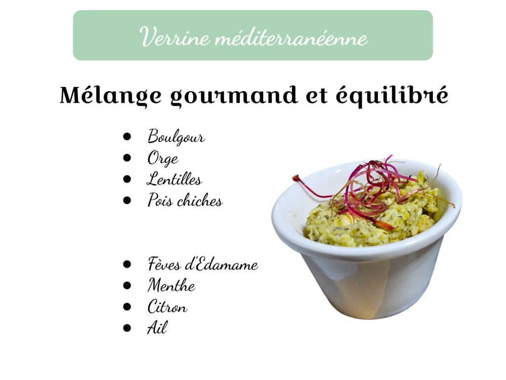 Verrines méditerranéenne, cocktail dînatoires 