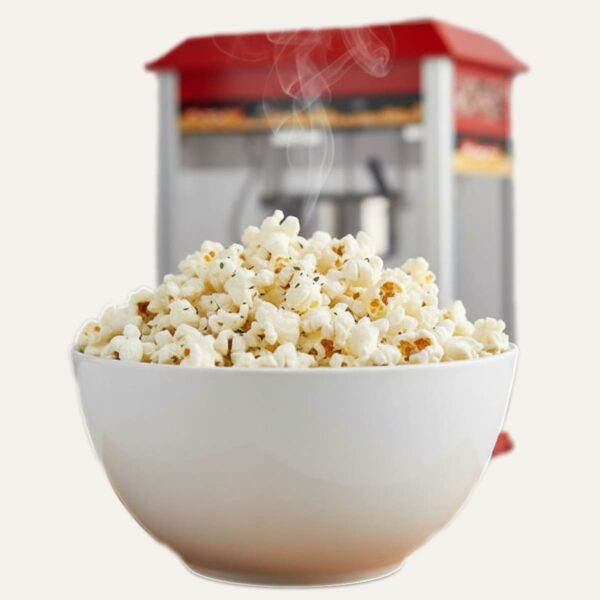 Popcorn artisanal en pot réutilisable pour animation événementielle à Nantes.